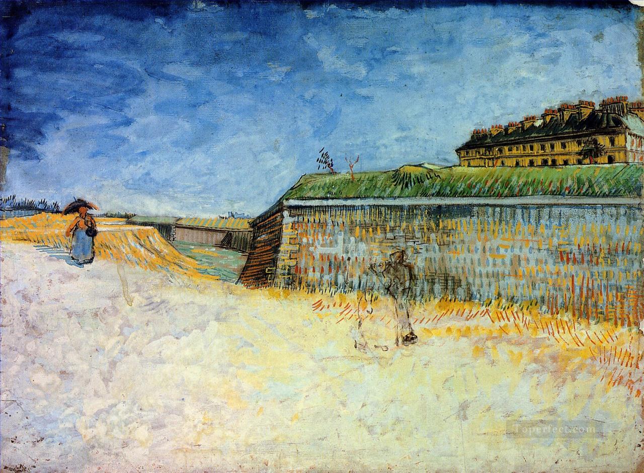 Fortifications of Paris with Houses Vincent van Gogh Oil Paintings
